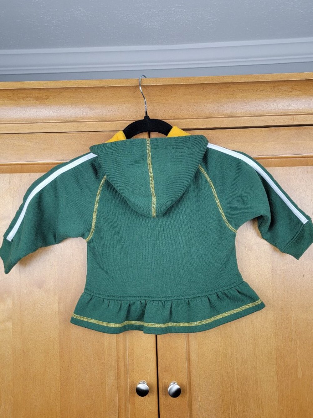 NFL Team Apparel Green & Gold Green Bay Packers Long Sleeve Ruffle Hem Toddler S - Picture 5 of 7